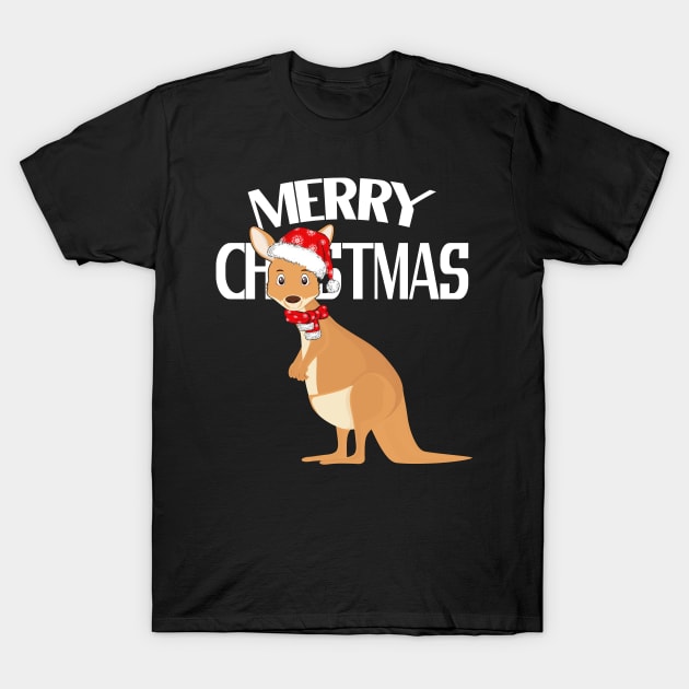 Australian Christmas Kangaroo T-Shirt by Foxxy Merch